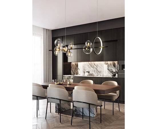 Подвесная люстра Delight Collection Art Deco Bubble KG1233P-10 black/clear, изображение 5