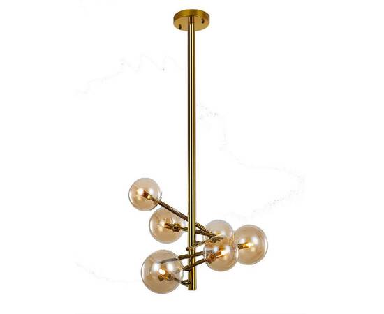 Люстра на штанге Delight Collection Globe Mobile MX19009070-6B gold, изображение 2
