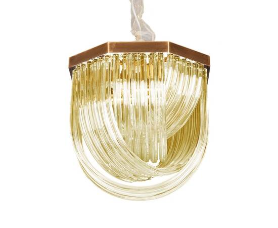 Подвесной светильник Delight Collection Murano Glass A001-400 L4 brass/amber