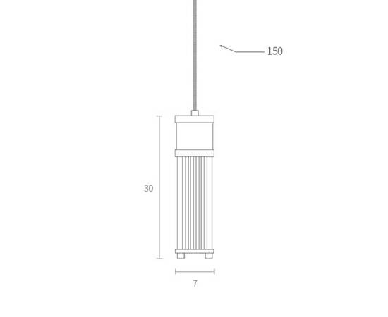 Подвесной светильник Delight Collection Claridges 10258P1 bronze, изображение 5