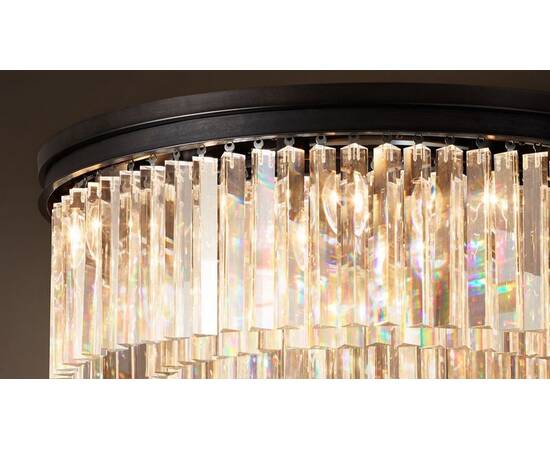 Потолочная люстра Delight Collection 1920s Odeon KR0387C-10B/P black/clear, изображение 3