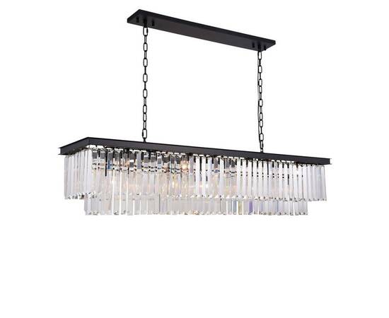 Подвесная люстра Delight Collection 1920s Odeon KR0387P-12C/P black/clear, изображение 2