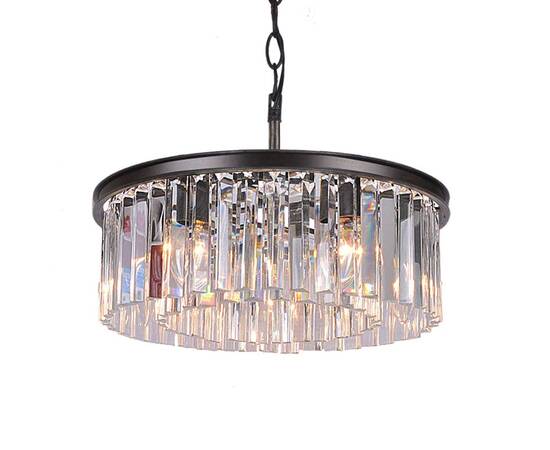 Подвесная люстра Delight Collection 1920s Odeon KR0387P-6B/P black/clear