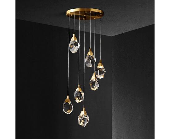 Подвесной светильник Delight Collection Crystal rock MD-020B-7 gold, изображение 3
