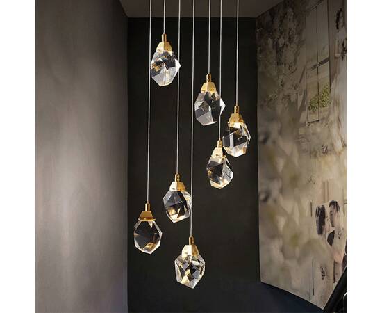 Подвесной светильник Delight Collection Crystal rock MD-020B-7 gold, изображение 4