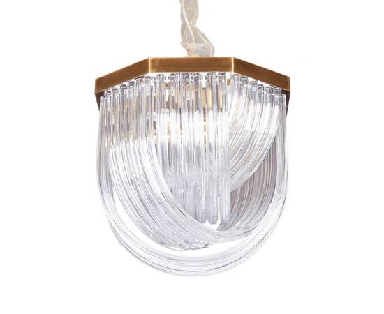 Подвесной светильник Delight Collection Murano Glass A001-400 L4 brass/clear