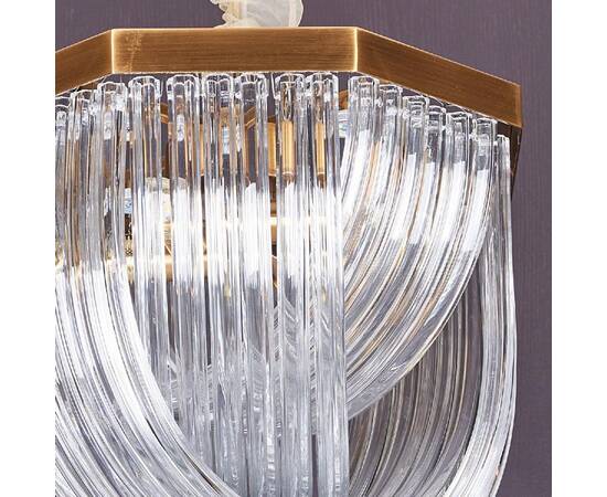Подвесной светильник Delight Collection Murano Glass A001-400 L4 brass/clear, изображение 3