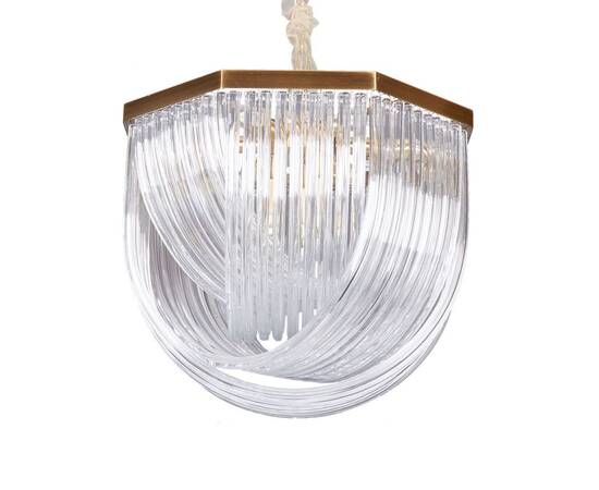 Подвесной светильник Delight Collection Murano Glass A001-554 L9 brass/clear