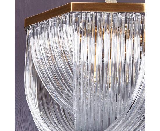 Подвесной светильник Delight Collection Murano Glass A001-554 L9 brass/clear, изображение 3