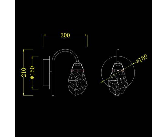Бра Delight Collection Crystal rock MD-020B-wall gold, изображение 4