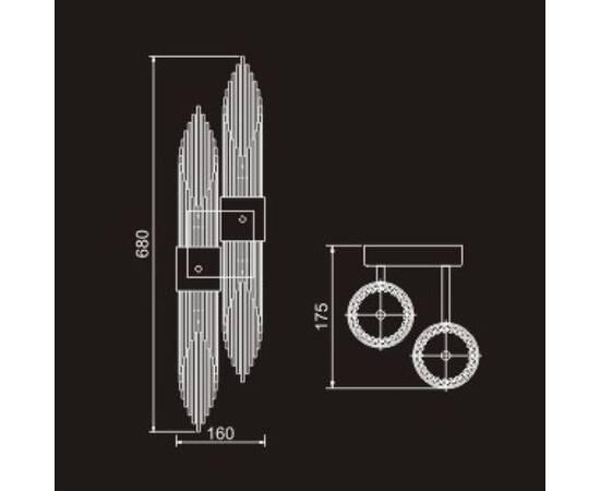 Бра Delight Collection 68069 W68069-4 antique brass, изображение 3