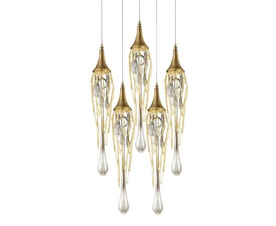 Подвесной светильник Delight Collection Goddess Tears P68009L-5/R gold