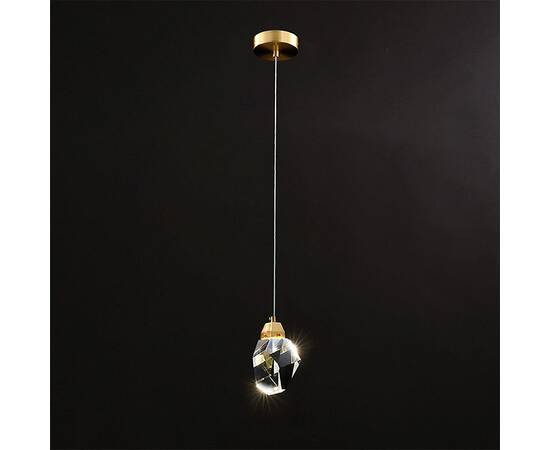 Подвесной светильник Delight Collection Crystal rock II 9701P/1 brass, изображение 2