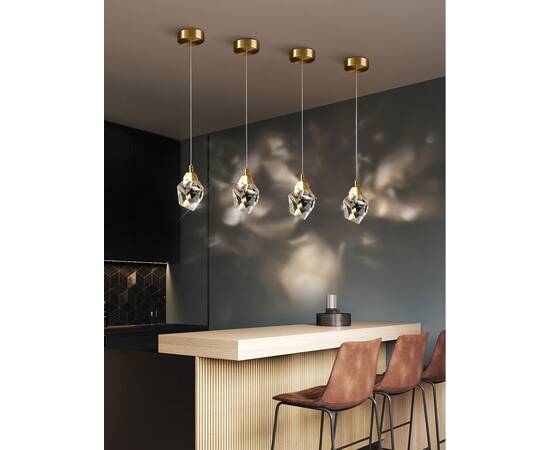 Подвесной светильник Delight Collection Crystal rock II 9701P/1 brass, изображение 4