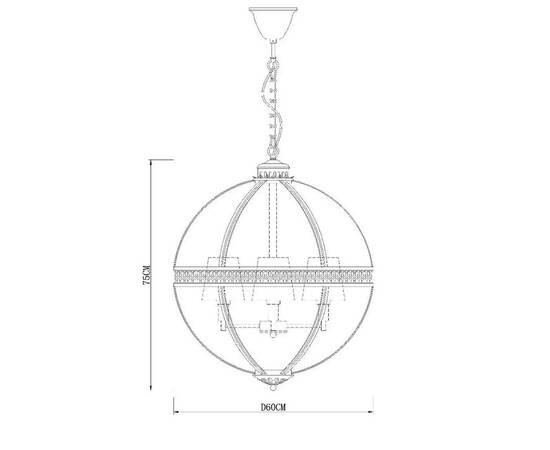 Подвесная люстра Delight Collection Residential KM0115P-4L nickel, изображение 2