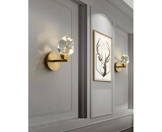 Бра Delight Collection Crystal rock II 9701W/1 brass, изображение 4