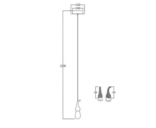 Подвесной светильник Delight Collection Seed OMG07287-1 C1 gold, изображение 5