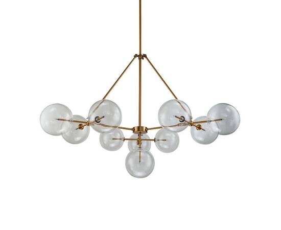 Люстра на штанге Delight Collection Globe Mobile KG0965P-10B brass, изображение 3