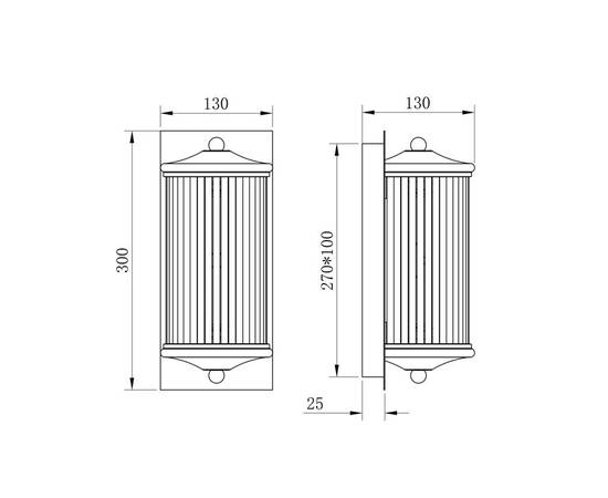 Настенный светильник Delight Collection Crystal bar KG0604W-1 brass, изображение 2