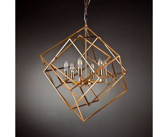 Подвесная люстра Delight Collection Matrix KM0282P-6 brass, изображение 2