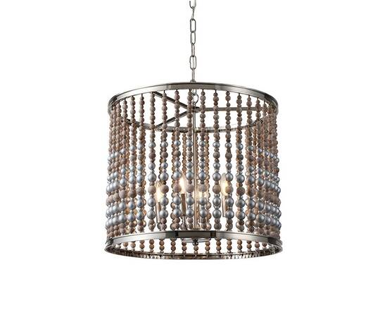 Подвесная люстра Delight Collection Wood Light KW0783P-4 silver, изображение 2