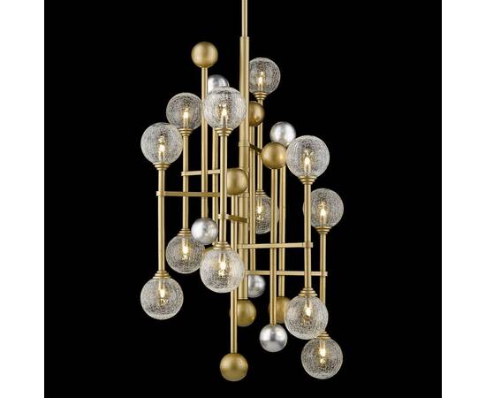 Люстра на штанге Delight Collection Fluxus P68084-12 gold, изображение 2