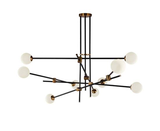 Люстра на штанге Delight Collection Bistro Globe 9389P/9 black/gold