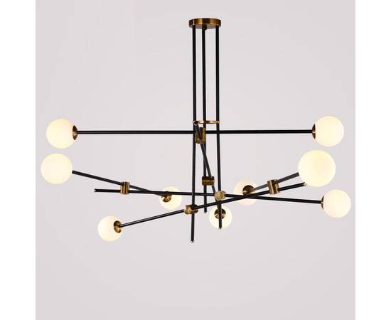 Люстра на штанге Delight Collection Bistro Globe 9389P/9 black/gold, изображение 2