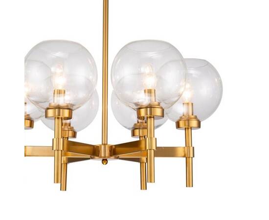 Люстра на штанге Delight Collection Jade KM1106P-6 brass, изображение 2
