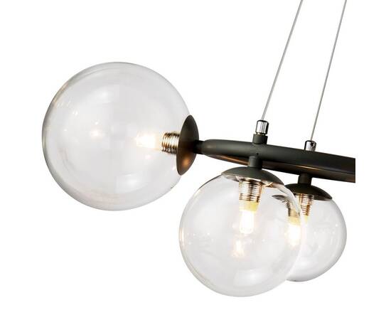 Подвесная люстра Delight Collection Wendt KG1202P-9 grey/clear, изображение 2