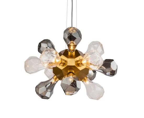 Подвесной светильник Delight Collection KR1197P-12 brass, smoky/clear