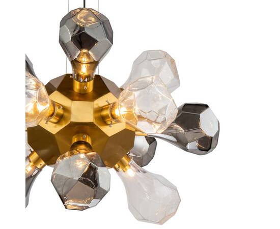 Подвесной светильник Delight Collection KR1197P-12 brass, smoky/clear, изображение 2