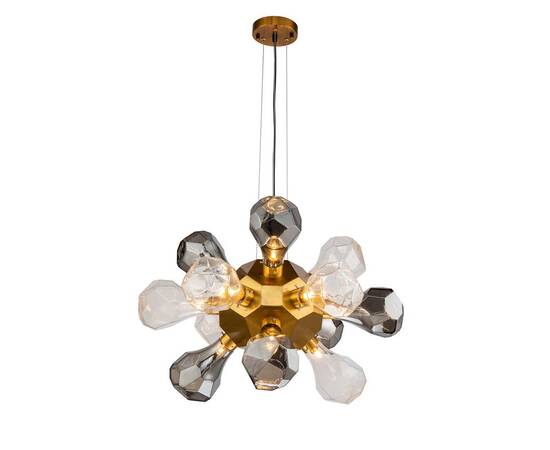 Подвесной светильник Delight Collection KR1197P-12 brass, smoky/clear, изображение 3