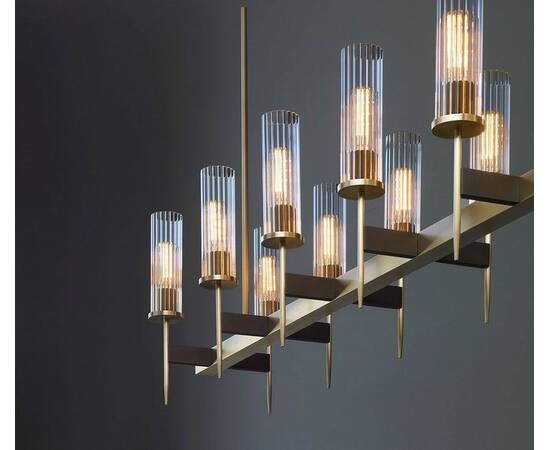 Люстра на штанге Delight Collection Alouette KM0936P-12 brass, изображение 2