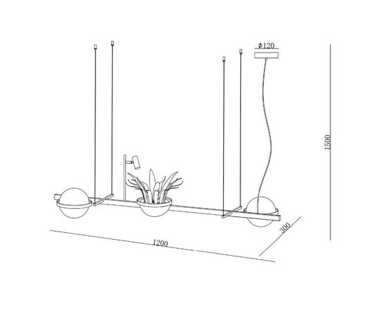 Подвесной светильник Delight Collection 10228P/S black, изображение 3