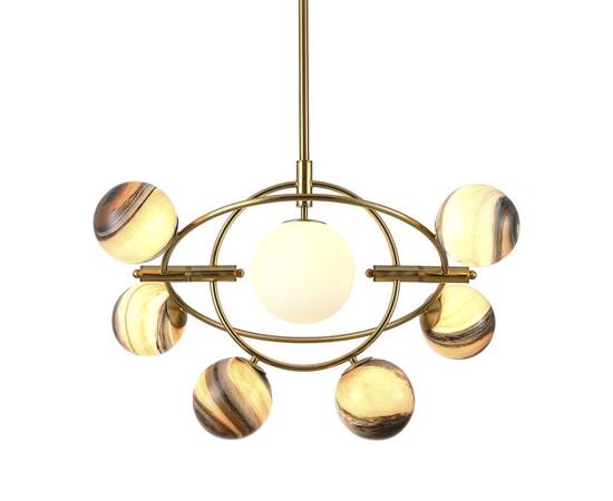 Люстра на штанге Delight Collection Planet KG1122P-7B brass