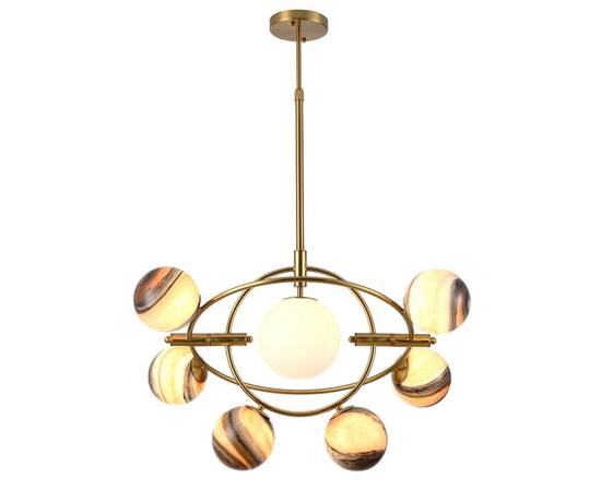 Люстра на штанге Delight Collection Planet KG1122P-7B brass, изображение 2