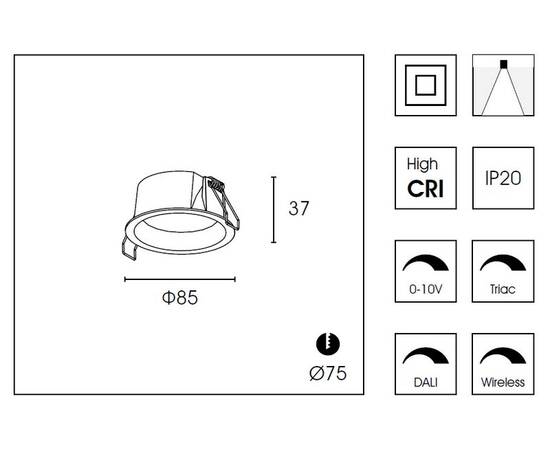 Встраиваемый светильник Delight Collection DB8503NR, изображение 2