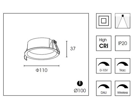 Встраиваемый светильник Delight Collection DB8504NR, изображение 2