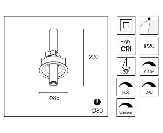 Встраиваемый спот Delight Collection DA7503DR-A, изображение 3