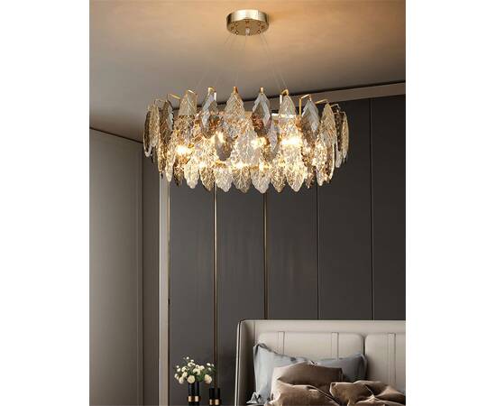 Подвесная люстра Delight Collection D8011P/R-800 gold/smoky, изображение 3