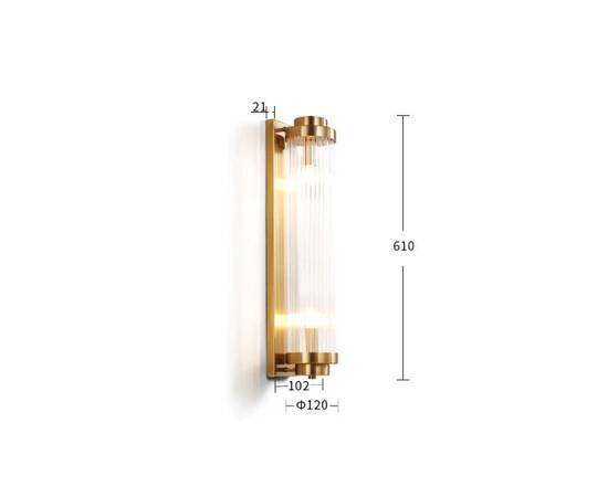Настенный светильник Delight Collection Wall lamp 88008W/L brass, изображение 6