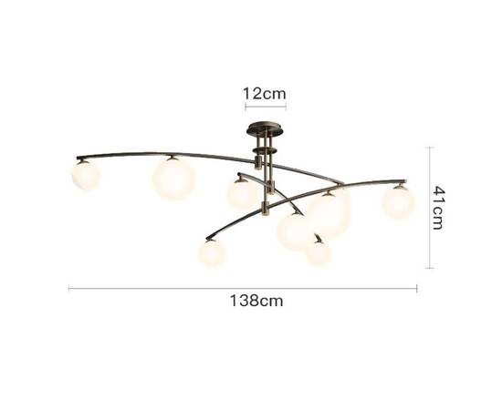 Люстра на штанге Delight Collection 8119P/9 black, изображение 4