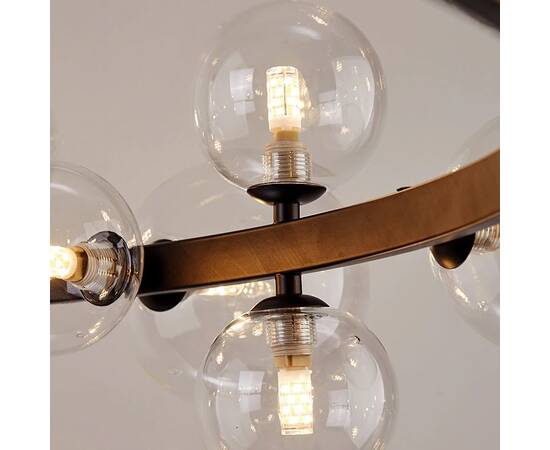 Подвесной светильник Delight Collection Art Deco Bubble 8828P/L black/clear, изображение 2