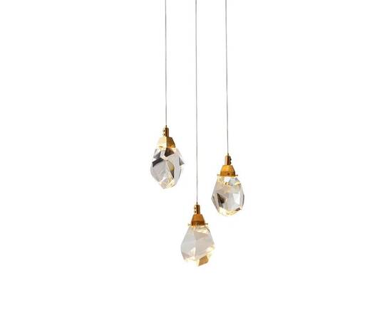 Подвесной светильник Delight Collection Crystal rock II 9701P/3R brass
