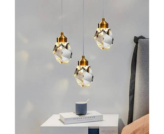 Подвесной светильник Delight Collection Crystal rock II 9701P/3R brass, изображение 3