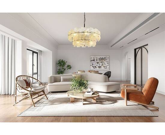 Подвесная люстра Delight Collection BRCH9161WG nickel, изображение 4