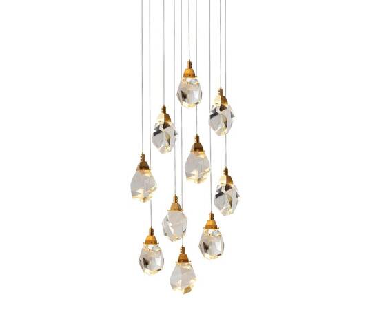 Подвесной светильник Delight Collection Crystal rock II 9701P/10R brass