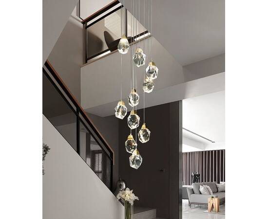 Подвесной светильник Delight Collection Crystal rock II 9701P/10R brass, изображение 2