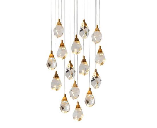 Подвесной светильник Delight Collection Crystal rock II 9701P/15R brass